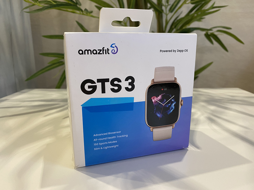 opakowanie zegarka Amazfit GTS3